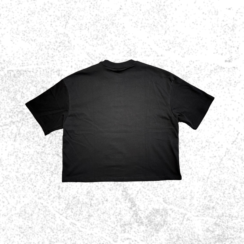 YESHUA Cropped Oversized Embroidered Tee